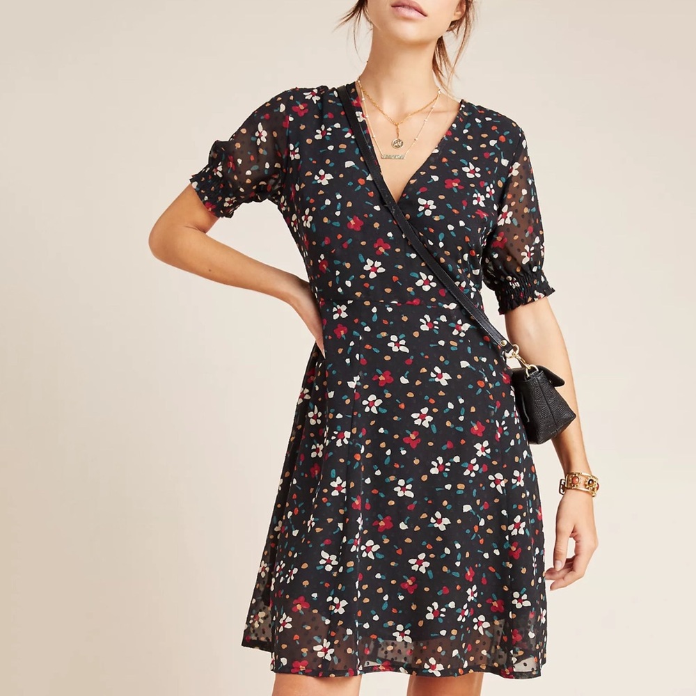 Anthropologie Tessa Floral Mini Dress
